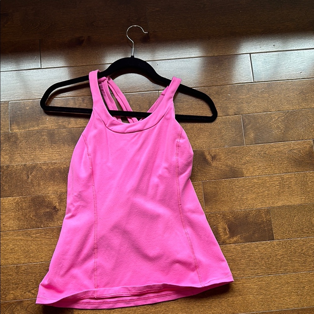 Lululemon Athletica Pink Fitted Sleeveless Tank Top